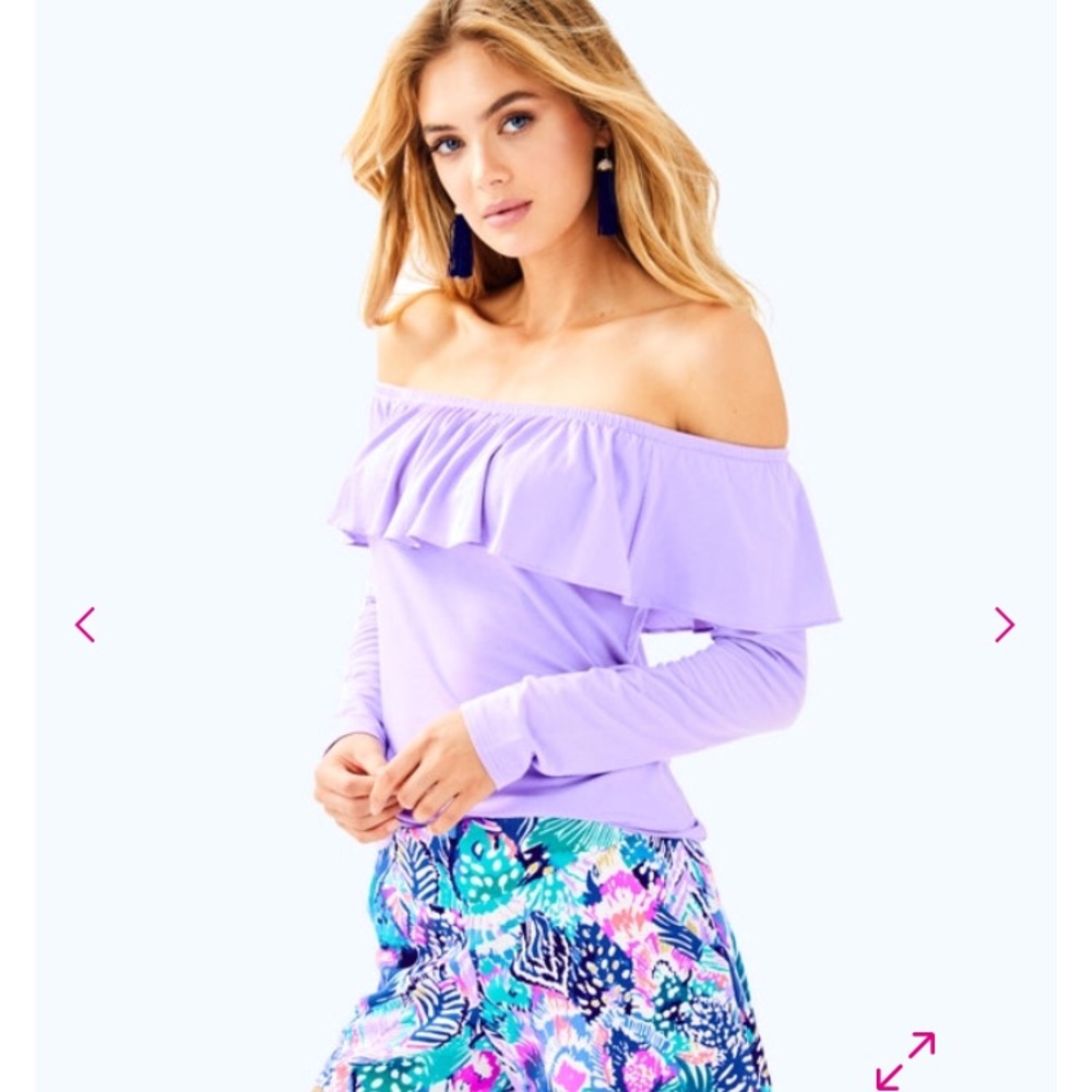 Lilly Pulitzer Augustus top in lilac verbena